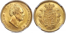 William IV gold 1/2 Sovereign 1835 MS63 NGC, KM722, S-3831. Choice for its certification, the planchet boasting an unbroken coat of satin mint luster ...