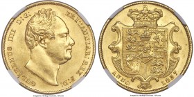 William IV gold Sovereign 1837 MS62 NGC, KM717, S-3829B. Sovereigns from William IV's short-lived reign are notoriously difficult to find in decent gr...