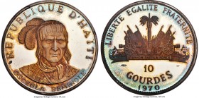 Republic 18-Piece Lot of Certified gold & silver Proof "Chief" Issues Deep Cameo PCGS, 1) 10 Gourdes 1970 - PR67, cf. KM79 (for 1971 issue) 2) 10 Gour...