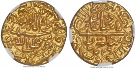 Mughal Empire. Shah Jahan gold Mohur AH 1062 Year 26 (1651/2) MS65 NGC, Akbarabad mint, KM258.1, Fr-794, Hull-1557. A magnificent and nearly unparalle...