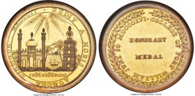 Fort William College (Calcutta) gold Award Medal 1816 MS61 PCGS, Pudd-800.2. A massive gold medal with a breathtaking appearance, celebrating Fort Wil...