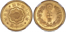 Meiji gold 20 Yen Year 45 (1912) MS65 NGC, Osaka mint, KM-Y34. Issued during the final year of the reign of Meiji the Great (Prince Mutsuhito). Intens...