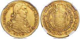 Ferdinand VII gold 4 Escudos 1810 Mo-HJ XF45 NGC, Mexico City mint, KM145. A bit of weak striking noted at 12 o'clock on the obverse, but otherwise at...