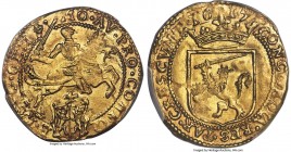 Gelderland. Provincial gold 1/2 Cavalier d'Or 1617 MS63 PCGS, KM17.1, Fr-241. 4.90gm. Some areas of striking weakness, but a clearly uncirculated repr...