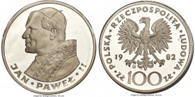 People's Republic 5-Piece Uncertified gold & silver "Pope John Paul II Visit" Proof Set 1982, 1) 100 Zlotych, KM-Y136 2) 200 Zlotych, KM-Y137 3) gold ...