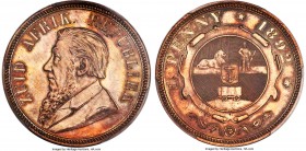 Republic Proof Penny 1892 UNC Details (Questionable Color) PCGS, KM2, Hern-Z1. From an estimated mintage of just 10 pieces. Its color a vibrant copper...