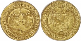 Ferdinand & Isabella (1474-1516) gold 2 Excelentes ND (1476-1504)-T MS63+ PCGS Toledo mint, Cal-98. 7.02gm. A captivating selection of this highly his...