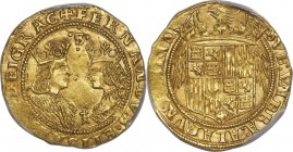 Ferdinand & Isabella (1474-1516) gold 2 Excelentes ND (1474-1504)-S MS63 PCGS, Seville mint, Cal-82. 7.04gm. Of noticeably better than average style f...