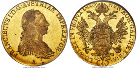 Franz II (I) gold 4 Ducat 1813-A MS66 Prooflike NGC, Vienna mint, KM2177, Fr-461. Truly stunning for its type, especially considering the relative sof...