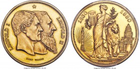 Leopold II gold Specimen Pattern 100 Francs 1880 SP62 PCGS, Brussels mint, KM-X8b (Rare), Bogaert-1211B1 (AU). A very rare Pattern, one of the most el...