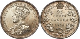 George V Specimen 25 Cents 1934 SP66 PCGS, Royal Canadian mint, KM24a. While their scant mintage dictates that all denominations from the 1934 set are...