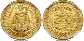 Republic gold 2 Dukaty 1930 MS66 NGC, KM9. An amazing premium gem with pristine satiny surfaces of lemon-gold color. Scarce in any grade--and by far t...