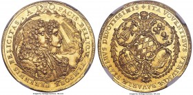 Bavaria. Maximilian II Emanuel gold 5 Ducat ND (1685) MS61 NGC, Munich mint, KM342, Fr-215, Hauser-51. 17.3gm. Presenting the near-peak of Baroque art...