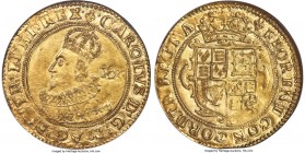 Charles I gold Unite ND (1625) MS63 NGC, Tower mint, Lis mm, S-2685, N-2146. Incorrectly listed as S-2688 on the holder. Exceptionally well-preserved ...