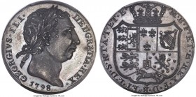 George III silver Proof Pattern Shilling 1798 PR65 PCGS, ESC-2176 (R5). By Milton. Plain edge. An outstanding Pattern of the highest rarity representi...