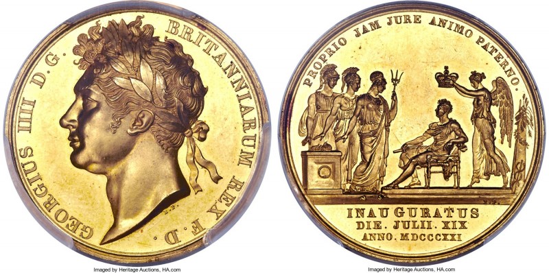 George IV gold Specimen "Coronation" Medal 1821 SP64 PCGS, Eimer-1146a, BHM-1070...