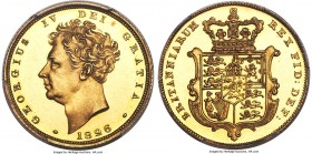 George IV gold Proof Sovereign 1826 PR64 Deep Cameo PCGS, KM696, S-3801. Boasting a perfect representation of the ever-popular Proof contrast between ...