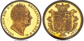 William IV 3-Piece Certified gold Partial Proof Set 1831 PCGS, 1) 1/2 Sovereign - PR63, KM716, S-3830 2) Sovereign - PR62, KM717, S-3329B 3) 2 Pounds ...