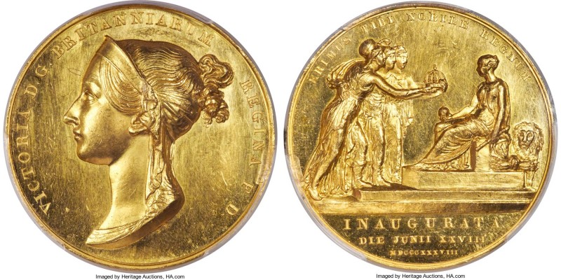 Victoria gold Specimen "Coronation" Medal 1838 SP62 PCGS, Eimer-1315, BHM-1801. ...