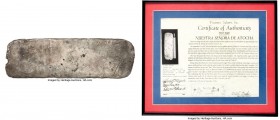 temp. Philip IV silver Atocha Shipwreck Recovery Ingot of 62 troy lb 2.88 troy oz ND (c. 1622), Recovered from the famous Atocha shipwreck off the coa...