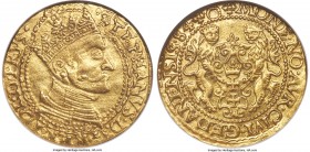 Danzig. Stephen Bathory (1577-1586) gold Ducat 1584 MS62 NGC, Danzig mint, Fr-3, Gum-796, Kop-7446, CNG-136.V. The highest grade level for this popula...