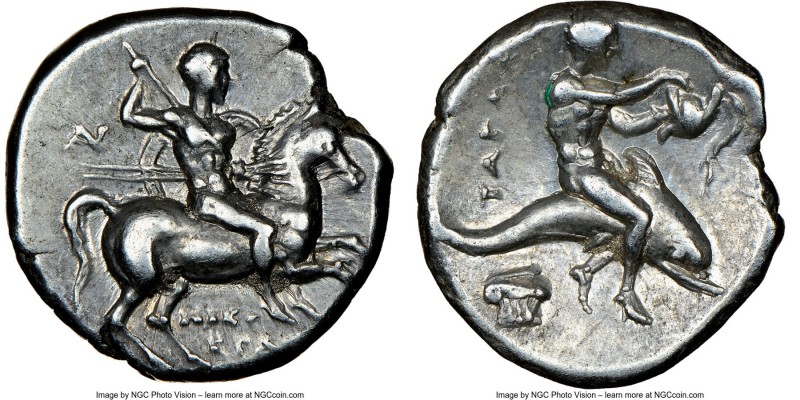 CALABRIA. Tarentum. Ca. 281-240 BC. AR stater or didrachm (20mm, 6.50 gm, 7h). N...