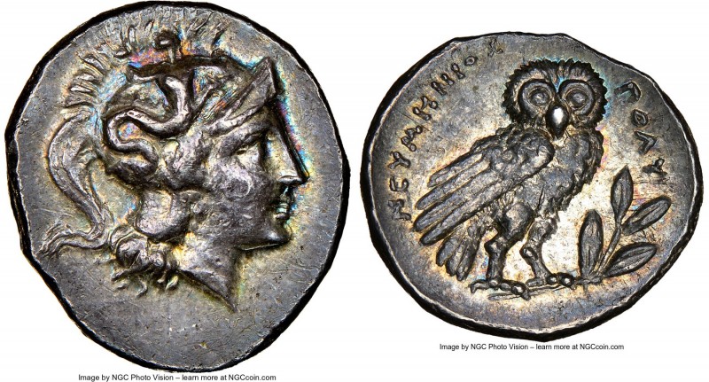 CALABRIA. Tarentum. Ca. early 3rd century BC. AR drachm (16mm, 3.32 gm, 3h). NGC...