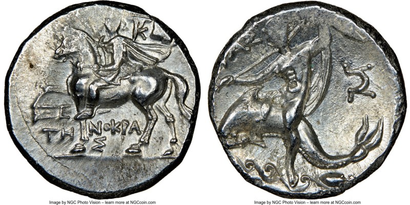 CALABRIA. Tarentum. Ca. 240-228 BC. AR stater or didrachm (20mm, 6.56 gm, 1h). N...