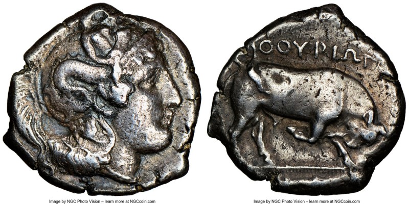 LUCANIA. Thurium. Ca. 4th century BC. AR distater (26mm, 15.84 gm, 7h). NGC Choi...