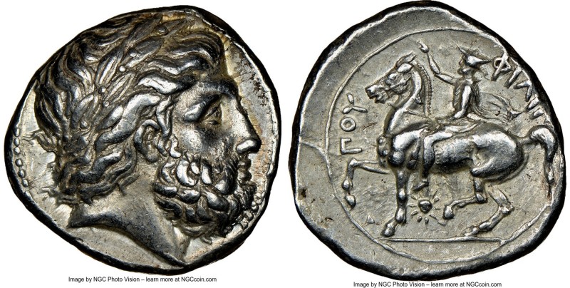 MACEDONIAN KINGDOM. Philip II (359-336 BC). AR tetradrachm (24mm, 14.37 gm, 11h)...