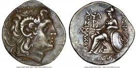 THRACIAN KINGDOM. Lysimachus (305-281 BC). AR tetradrachm (31mm, 16.60 gm, 9h). NGC XF 5/5 - 3/5. Lysimacheia, ca. 280-250 BC. Diademed head of deifie...