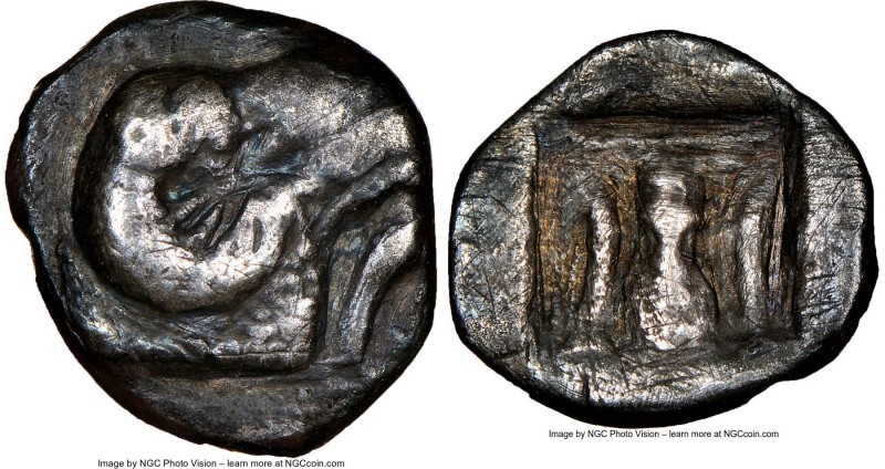 PHOCIS. Delphi. Ca. 5th century BC. AR trihemiobol (12mm, 1.14 gm, 9h). NGC VF 4...