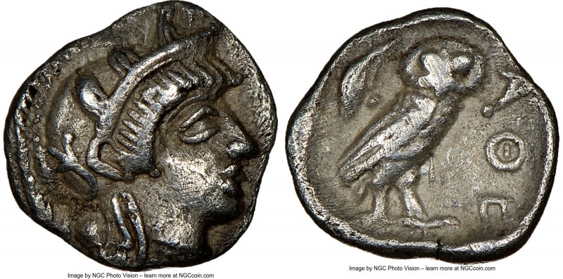 ATTICA. Athens. Ca. 454-404 BC. AR obol (9mm, 0.67 gm, 7h). NGC Choice XF S 5/5 ...