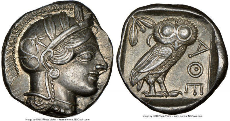 ATTICA. Athens. Ca. 440-404 BC. AR tetradrachm (25mm, 17.22 gm, 1h). NGC Choice ...