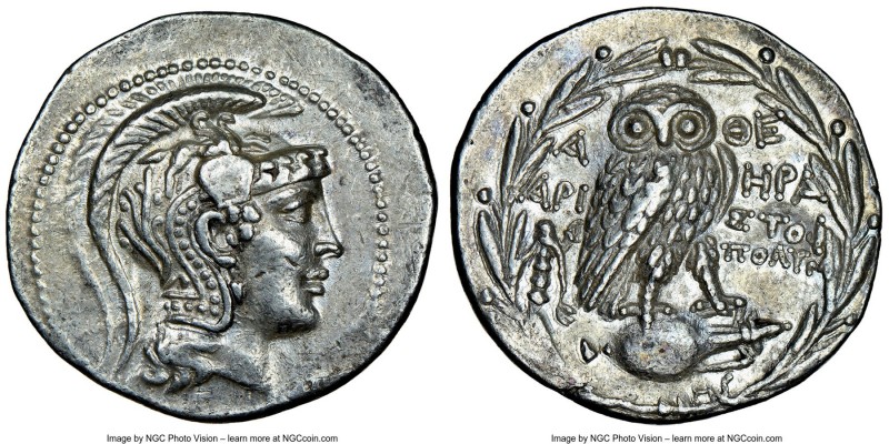ATTICA. Athens. 2nd-1st centuries BC. AR tetradrachm (31mm, 16.93 gm, 11h). NGC ...