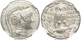 ATTICA. Athens. 2nd-1st centuries BC. AR tetradrachm (29mm, 16.99 gm, 11h). NGC Choice AU 5/5 - 4/5. New Style coinage, ca. 133/2 BC, Polycharm-, Niko...