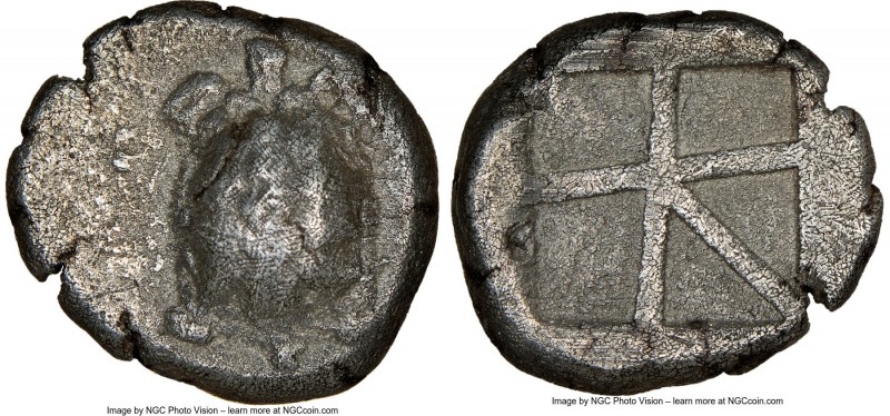 SARONIC ISLANDS. Aegina. Ca. 457-350 BC. AR stater (20mm, 12.04 gm). NGC VF 5/5 ...