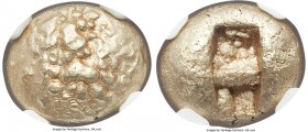 IONIA. Uncertain mint. Ca. 650-600 BC. EL third-stater or trite (12mm, 4.63 gm). NGC Choice AU 5/5 - 5/5. Milesian standard. Convex surface with clust...