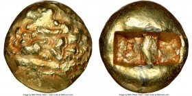 IONIA. Uncertain mint. Ca. 650-600 BC. EL third-stater or trite (12mm, 4.63 gm). NGC Choice AU 5/5 - 3/5, scuff. Milesian standard. Convex surface wit...