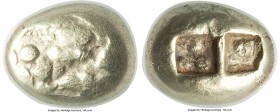 IONIA. Uncertain mint. Ca. 650-600 BC. EL third-stater or trite (15mm). ANACS VF 35. Milesian standard. Convex surface with cluster of large pellets (...