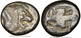 CARIA. Mylasa (?) Ca. 500-450 BC. AR stater (19mm, 10.97 gm). NGC AU 5/5 - 4/5. Uncertain mint. Forepart of roaring lion right with outstretched forel...