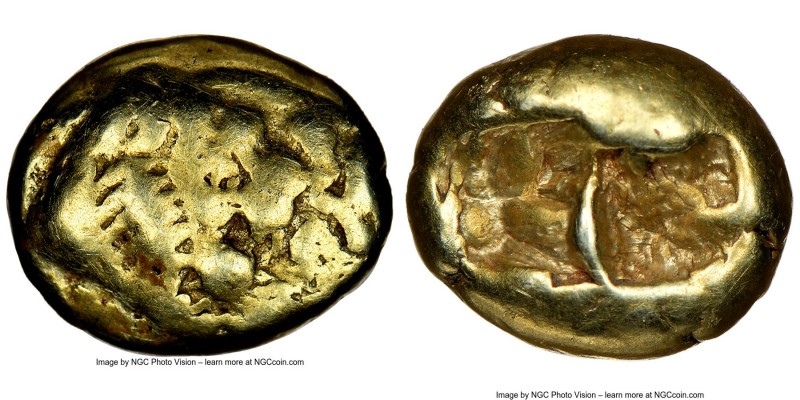 LYDIAN KINGDOM. Walwet (before ca. 560 BC). EL sixth-stater or hecte (10mm, 2.33...