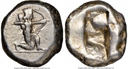 ACHAEMENID PERSIA. Darius I-Xerxes I (ca. 5th century BC). AR siglos (15mm, 5.34 gm). NGC XF S 5/5 - 5/5. Sardes mint, ca. 505-480 BC. Persian king or...