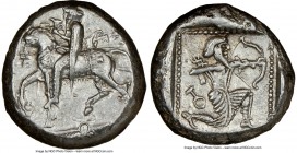 CILICIA. Tarsus. Ca. late 5th century BC. AR stater (20mm, 10.73 gm, 8h). NGC Choice XF 5/5 - 4/5. Satrap on horseback riding left, reins in left hand...
