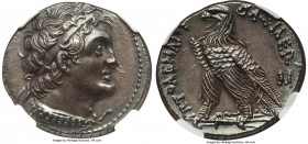 PTOLEMAIC EGYPT. Ptolemy VI Philometor (180-145 BC). AR stater or tetradrachm (27mm, 14.29 gm, 12h). NGC MS S 5/5 - 5/5. Alexandria, ca. 169-145 BC. D...