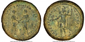 LYDIA. Nysa. Marcus Aurelius and Lucius Verus (AD 161-169). AE medallion (38mm, 27.06 gm, 5h). NGC Choice VF 5/5 - 2/5. Aurelius Diodotus, magistrate....