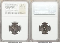 Octavian, as Sole Imperator (31-27 BC). AR denarius (20mm, 3.86 gm, 11h). NGC Choice VF 4/5 - 5/5. Rome or Brundisium, Autumn 32 BC-Summer 31 BC. Head...