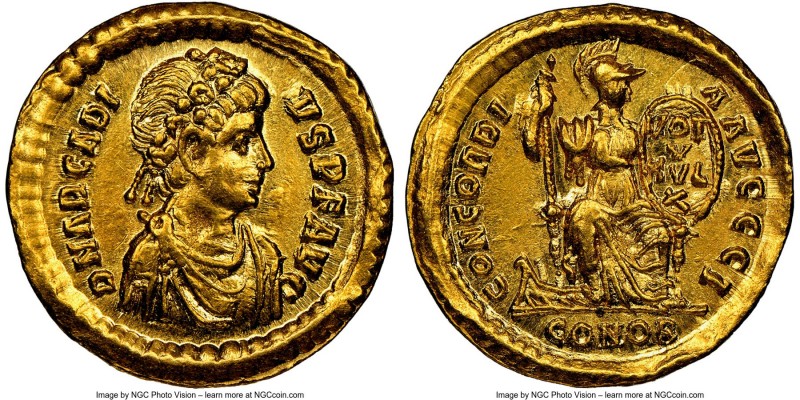 Arcadius, Eastern Roman Empire (AD 383-408). AV solidus (21mm, 4.48 gm, 11h). NG...