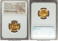OSTROGOTHS. Theoderic (AD 493-526) in the name of Anastasius I (AD 491-518). AV solidus (20mm, 4.43 gm, 7h). NGC XF 5/5 - 2/5, wrinkled, edge marks. P...