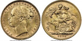 Victoria gold "St. George" Sovereign 1878-M MS61 NGC, Melbourne mint, KM7.

HID09801242017